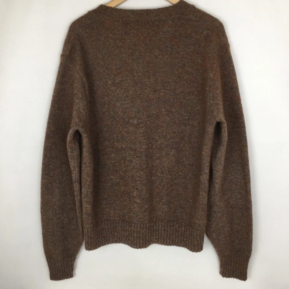 Vintage Puritan Brown Cardigan Sweater Wool Blend Grandpa core Academia Men’s XL
